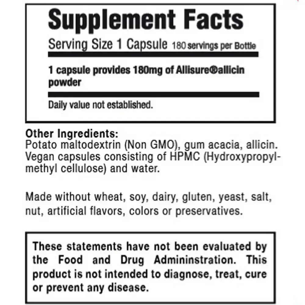 Allimax 100% Allicin 180mg