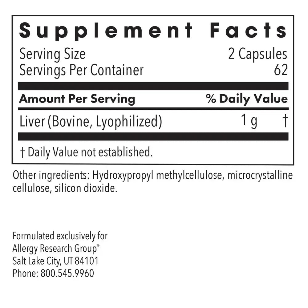 Liver Beef Natural Glandular