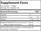 Flax Seed Oil 1000mg - Organic