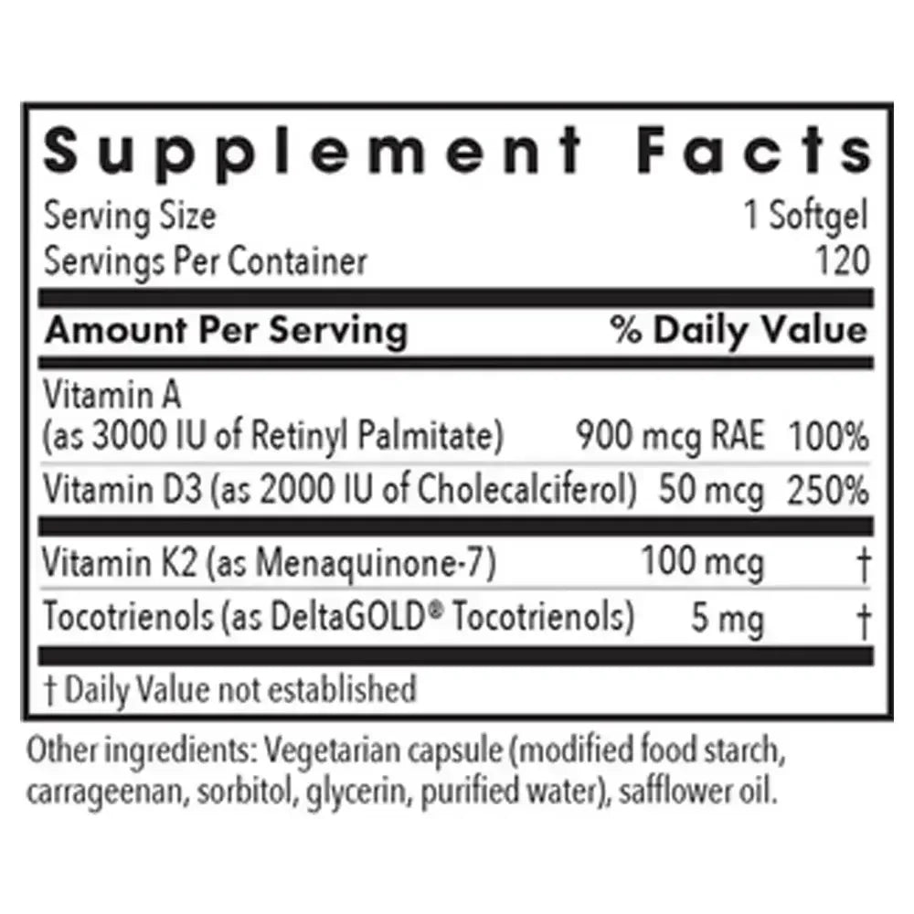 Vitamin D3 Complete Daily Balance with A and K2
